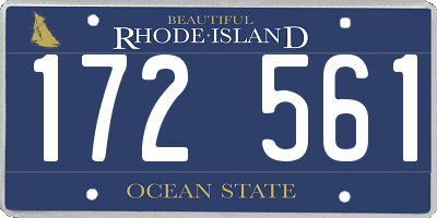 RI license plate 172561