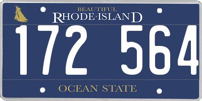 RI license plate 172564