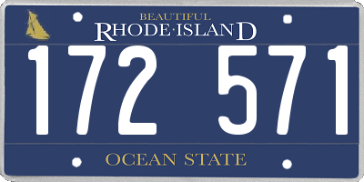 RI license plate 172571