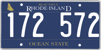 RI license plate 172572