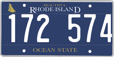 RI license plate 172574