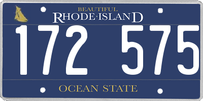 RI license plate 172575