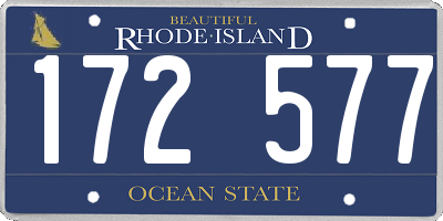 RI license plate 172577