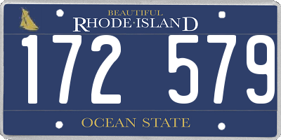 RI license plate 172579
