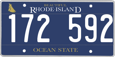 RI license plate 172592