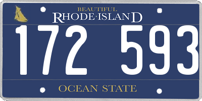 RI license plate 172593