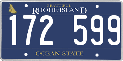 RI license plate 172599