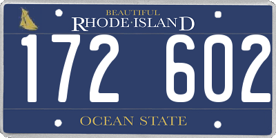 RI license plate 172602