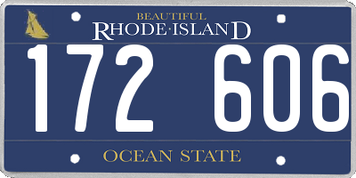 RI license plate 172606