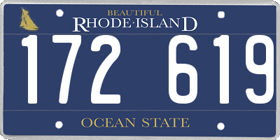 RI license plate 172619