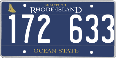 RI license plate 172633