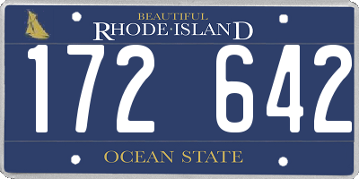 RI license plate 172642