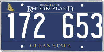RI license plate 172653