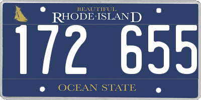 RI license plate 172655