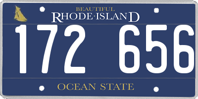 RI license plate 172656