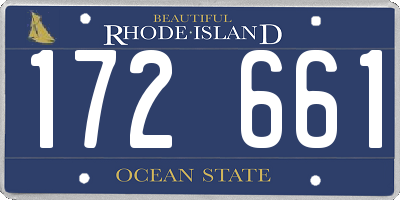 RI license plate 172661