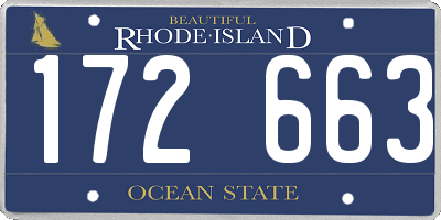 RI license plate 172663