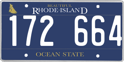 RI license plate 172664