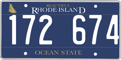 RI license plate 172674