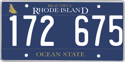 RI license plate 172675