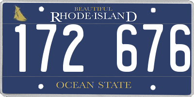 RI license plate 172676