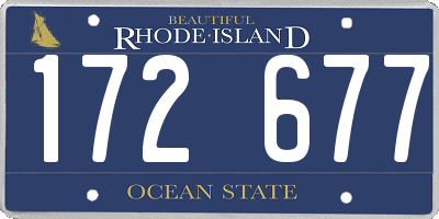 RI license plate 172677