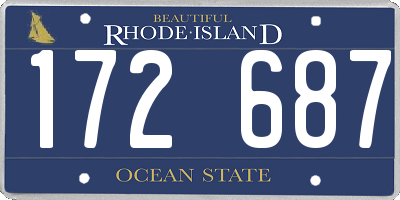 RI license plate 172687