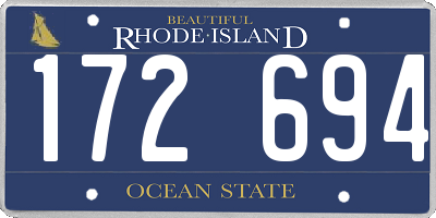 RI license plate 172694