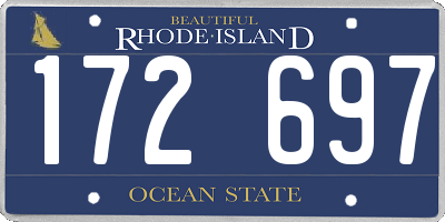 RI license plate 172697