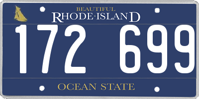 RI license plate 172699