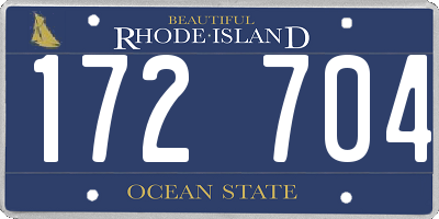 RI license plate 172704