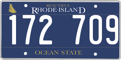 RI license plate 172709