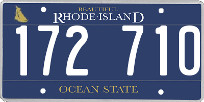 RI license plate 172710