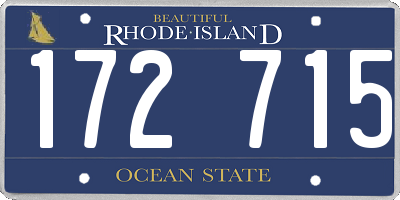 RI license plate 172715