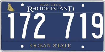 RI license plate 172719
