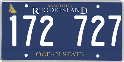 RI license plate 172727