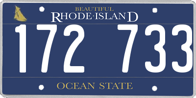 RI license plate 172733