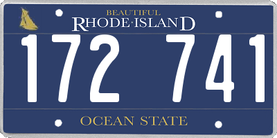 RI license plate 172741