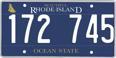 RI license plate 172745