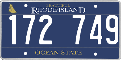 RI license plate 172749