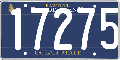 RI license plate 17275