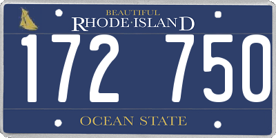 RI license plate 172750