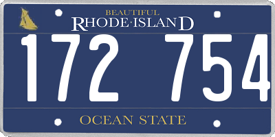 RI license plate 172754