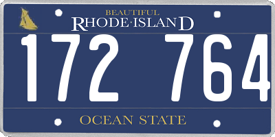 RI license plate 172764