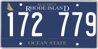 RI license plate 172779