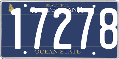 RI license plate 17278