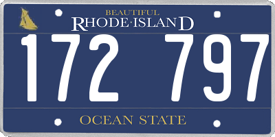 RI license plate 172797