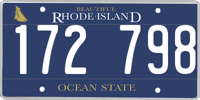 RI license plate 172798