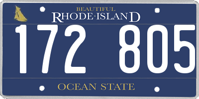 RI license plate 172805