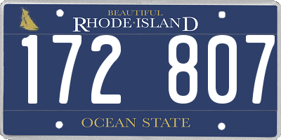 RI license plate 172807